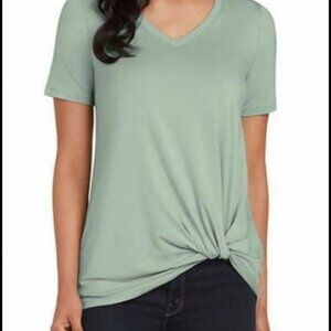 V neck twist tee